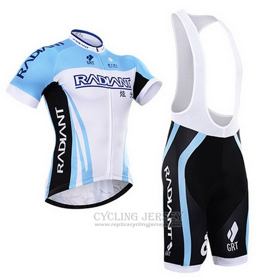 Cycling Jersey To The Fore Sky Blue and White Short Sleeve and Bib Short